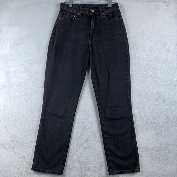H&M Vintage Mom Jeans Ultra High Waist Ankle Length Women's Black Size 6 - Picture 1 of 12